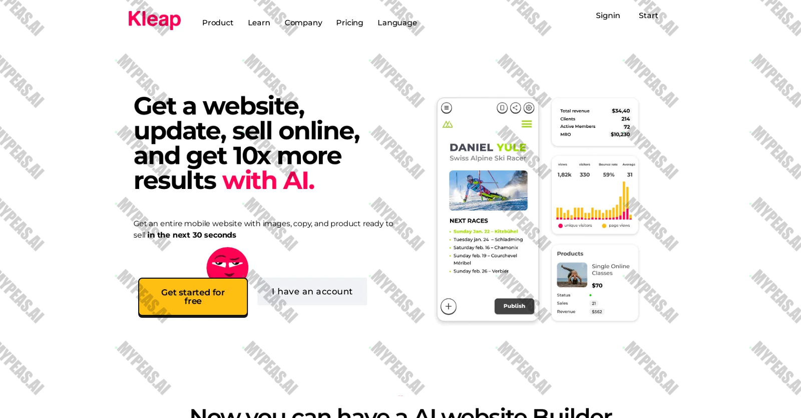 Kleap screenshot