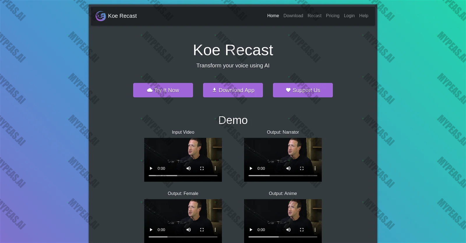Koe Recast screenshot