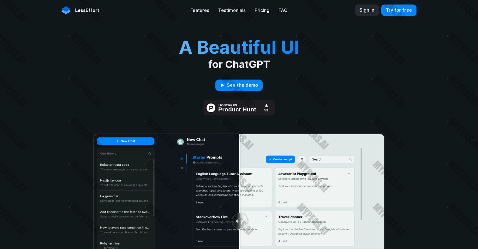 Lesseffort screenshot
