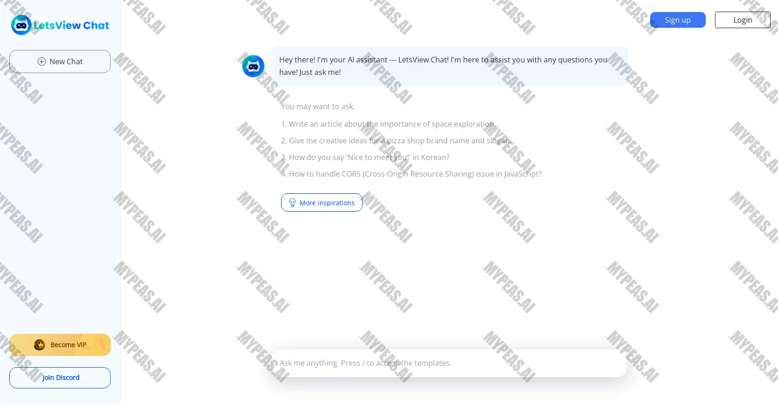 LetsView Chat screenshot