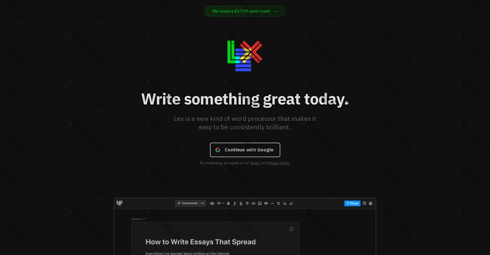 Lex screenshot