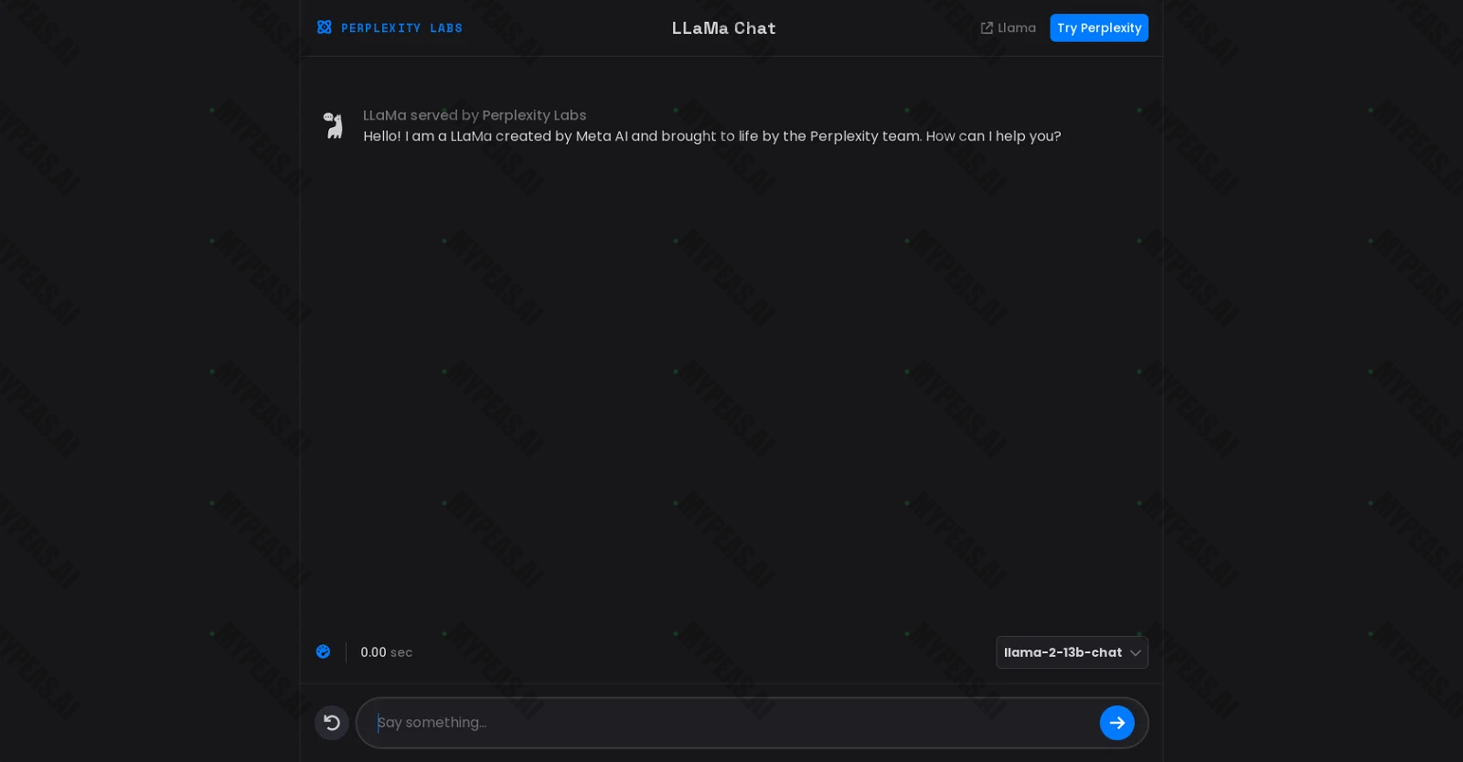 LLamA2 Chat Perplexity screenshot