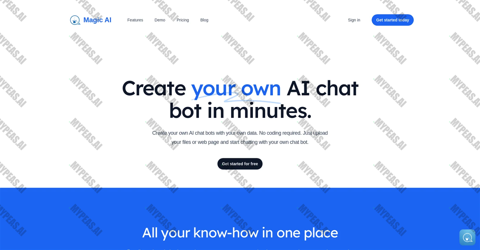 MagicAI Chatbots screenshot