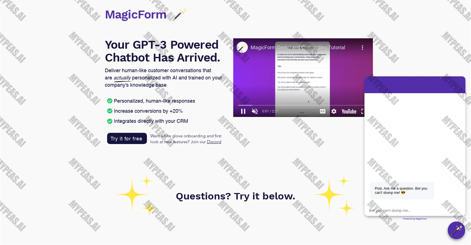 MagicForm screenshot