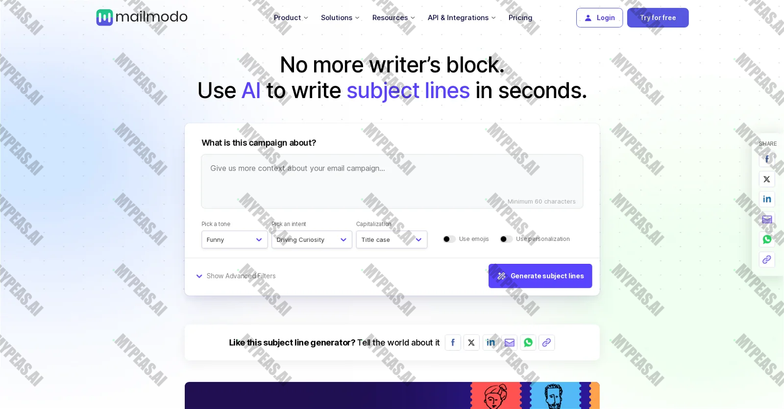 Mailmodo screenshot