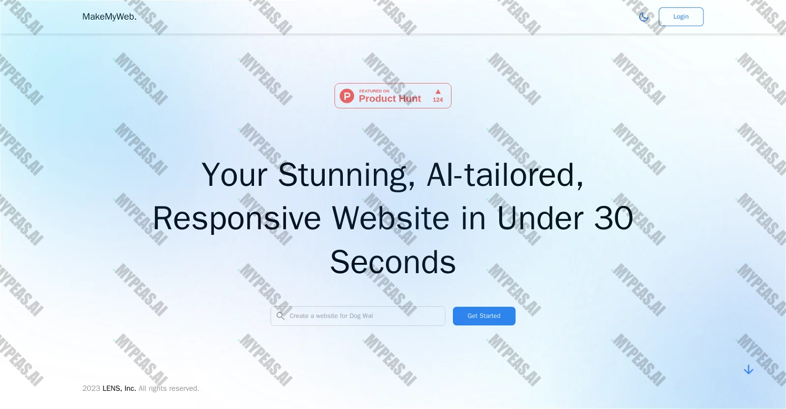 MakeMyWeb screenshot