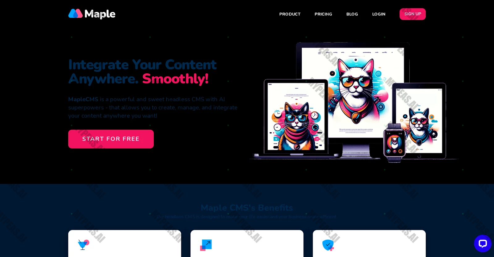 Maple CMS screenshot
