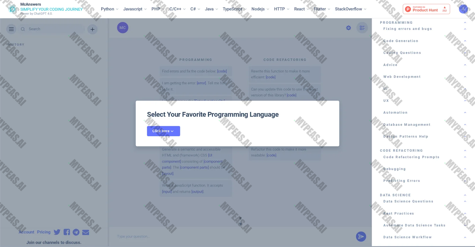 McAnswers screenshot