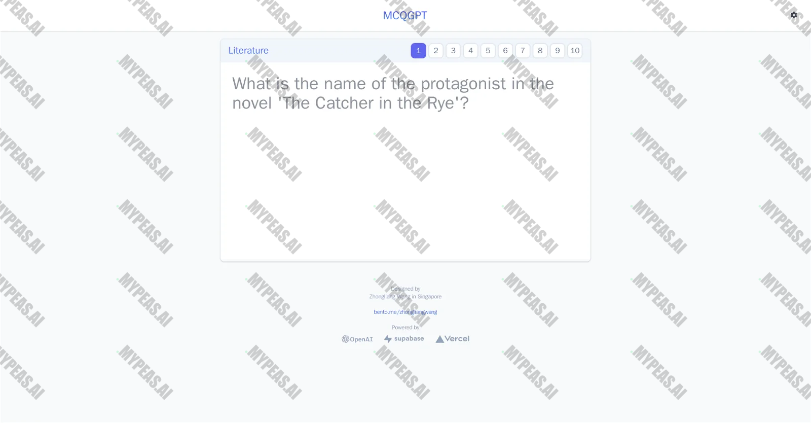 MCQGPT screenshot