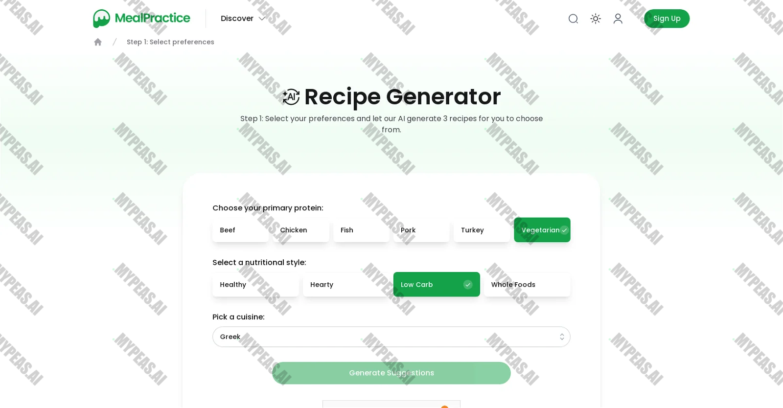 Mealpractice screenshot
