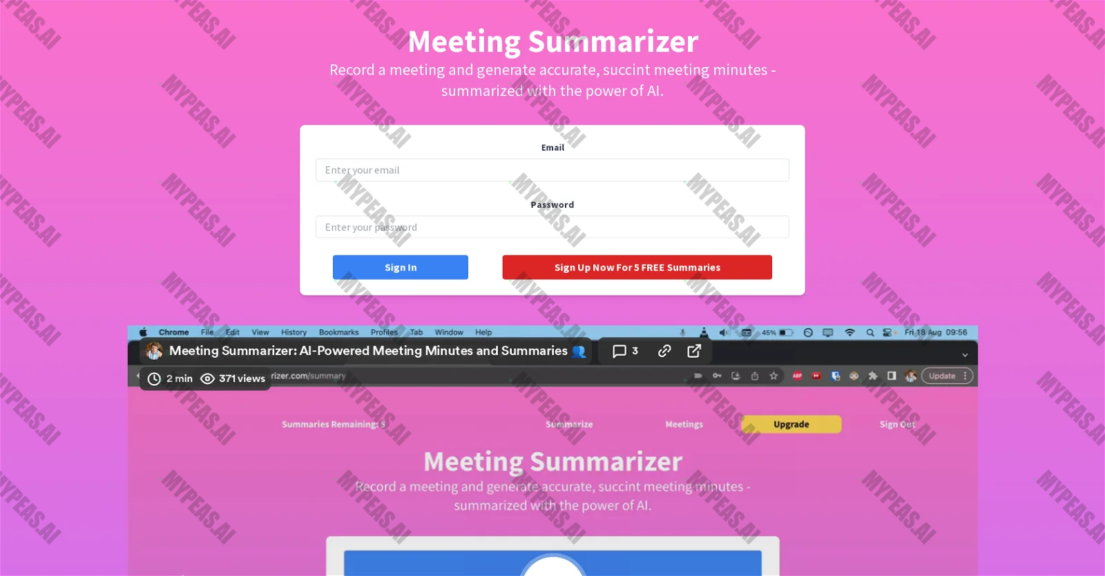 Meeting Summarizer screenshot