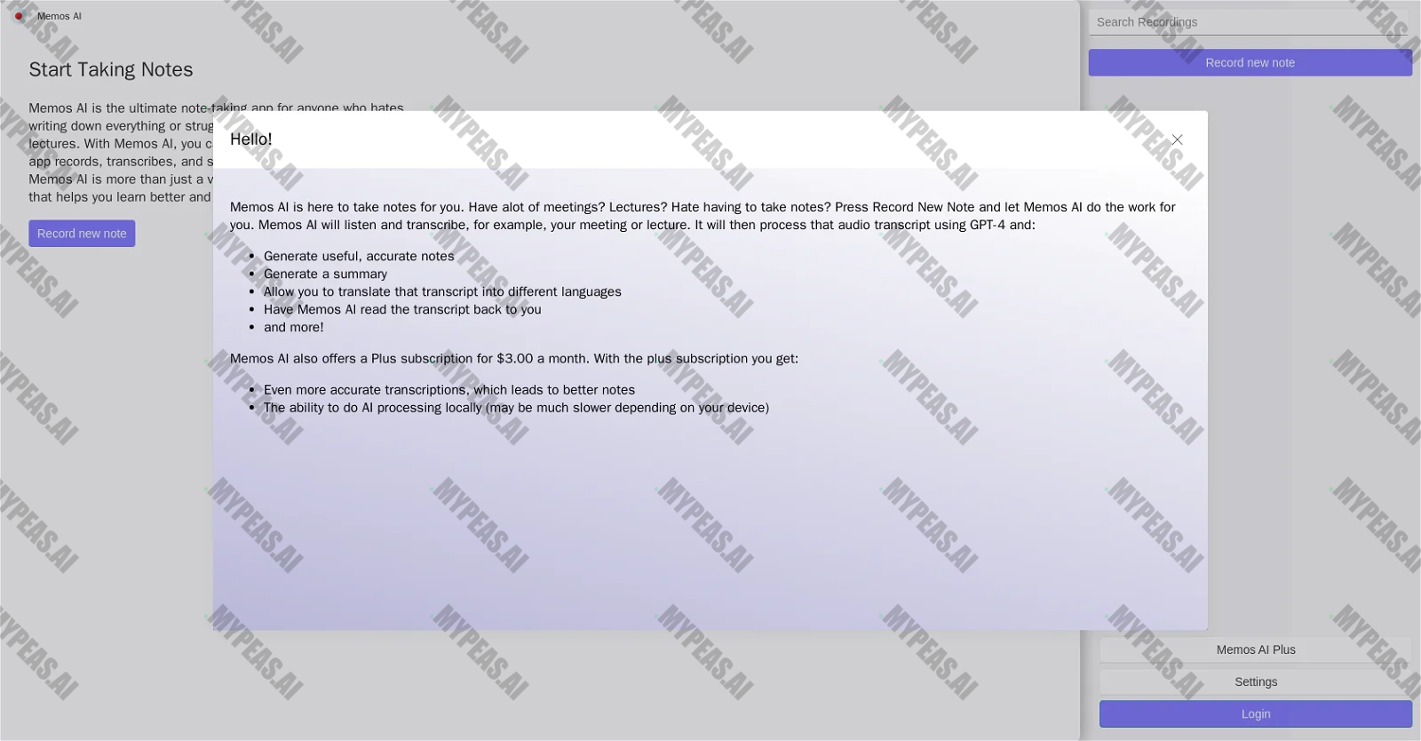 Memos AI screenshot