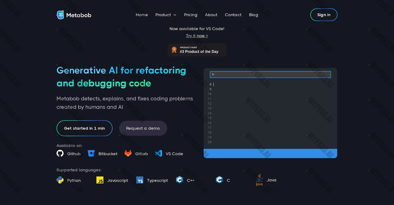 Metabob screenshot