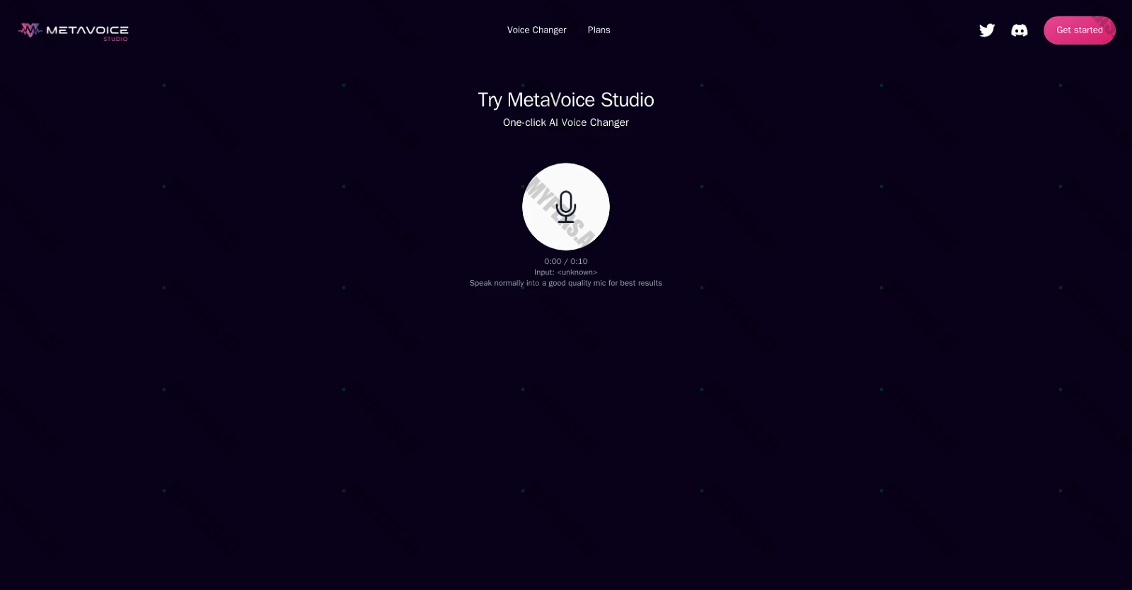MetaVoice Studio screenshot