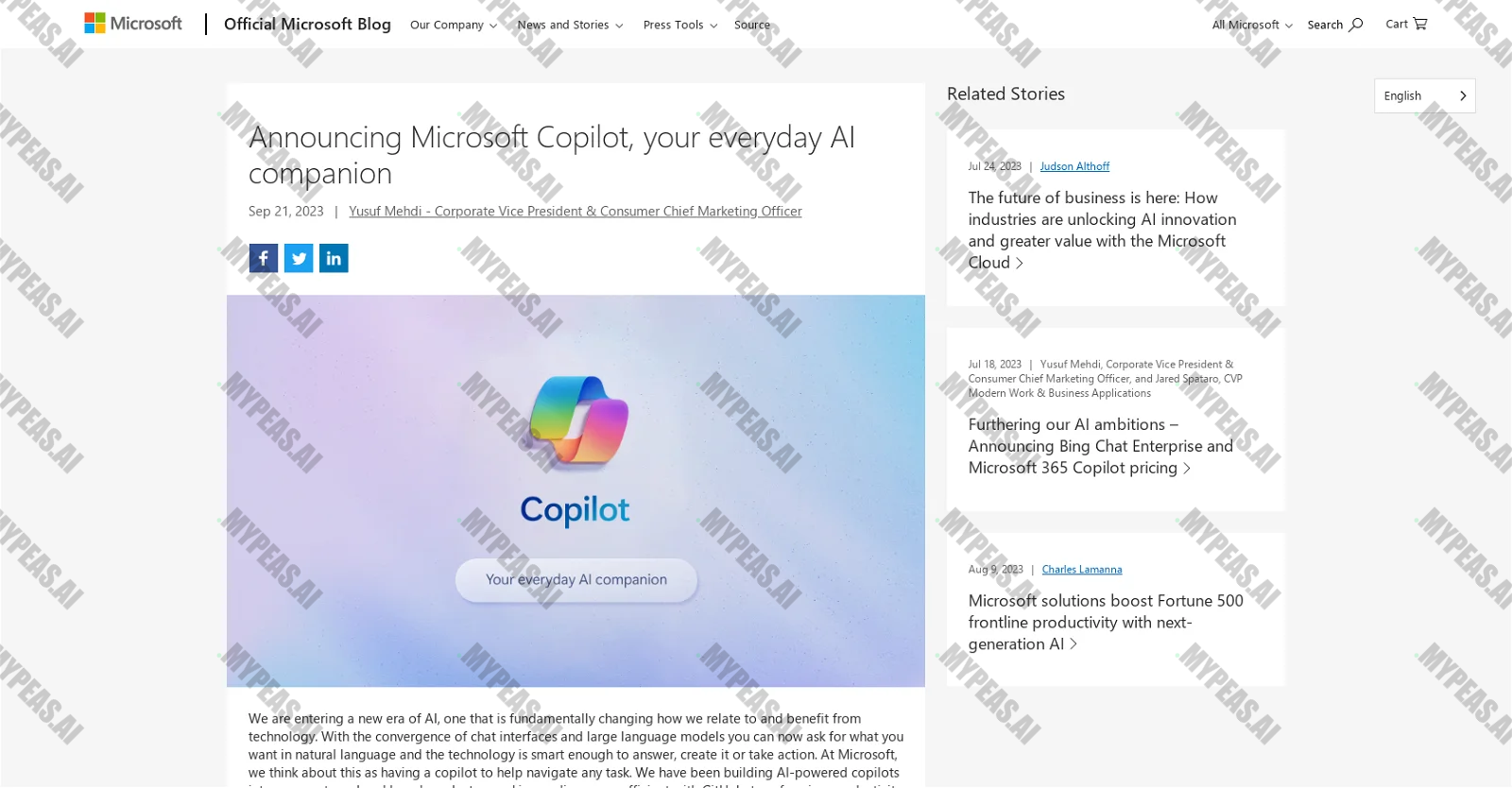 Microsoft Copilot screenshot