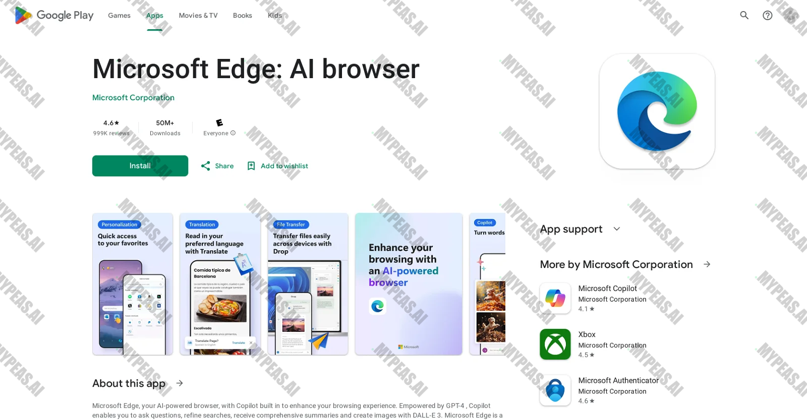 Microsoft Edge screenshot