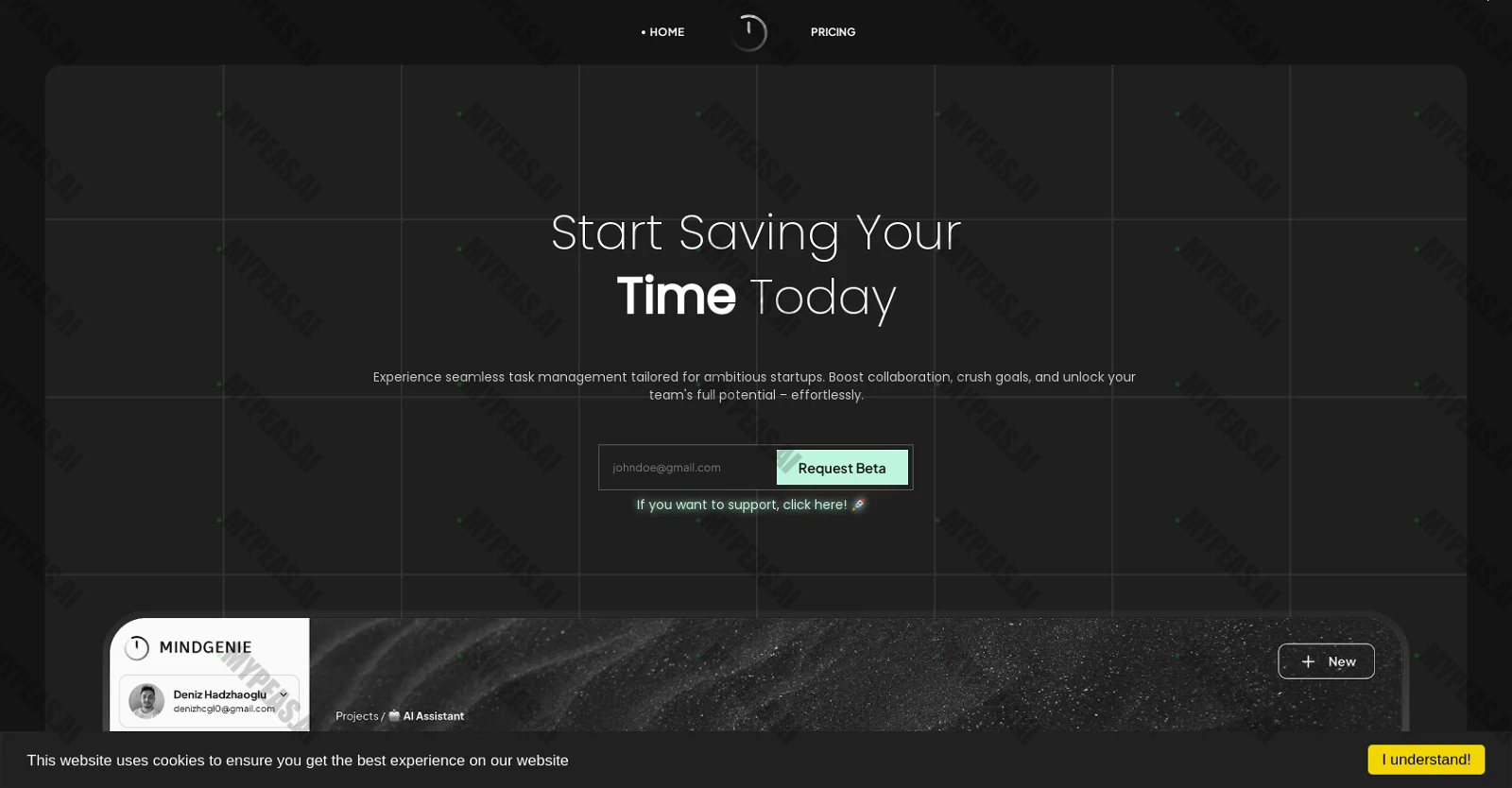 Mindgenie screenshot