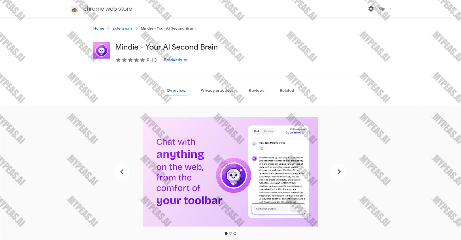Mindie screenshot