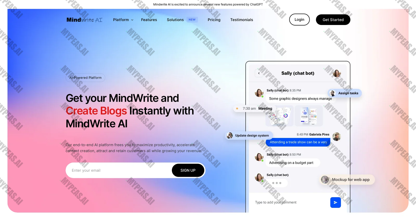 Mindwrite screenshot