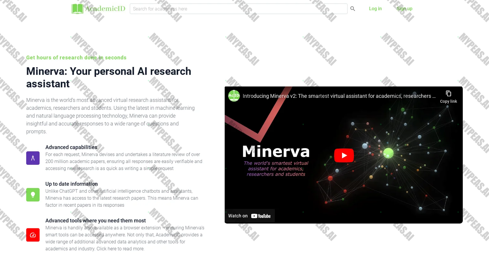 Minerva AI screenshot