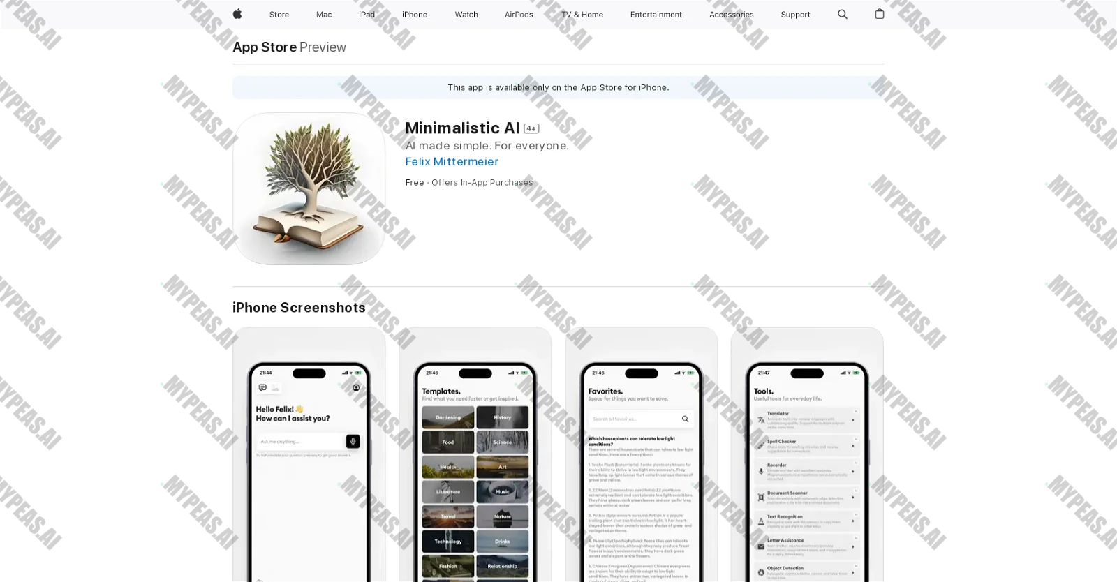 MinimalisticAI screenshot