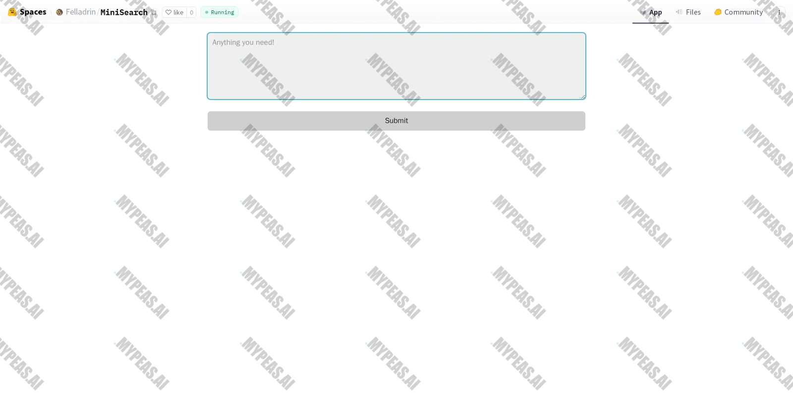 MiniSearch screenshot