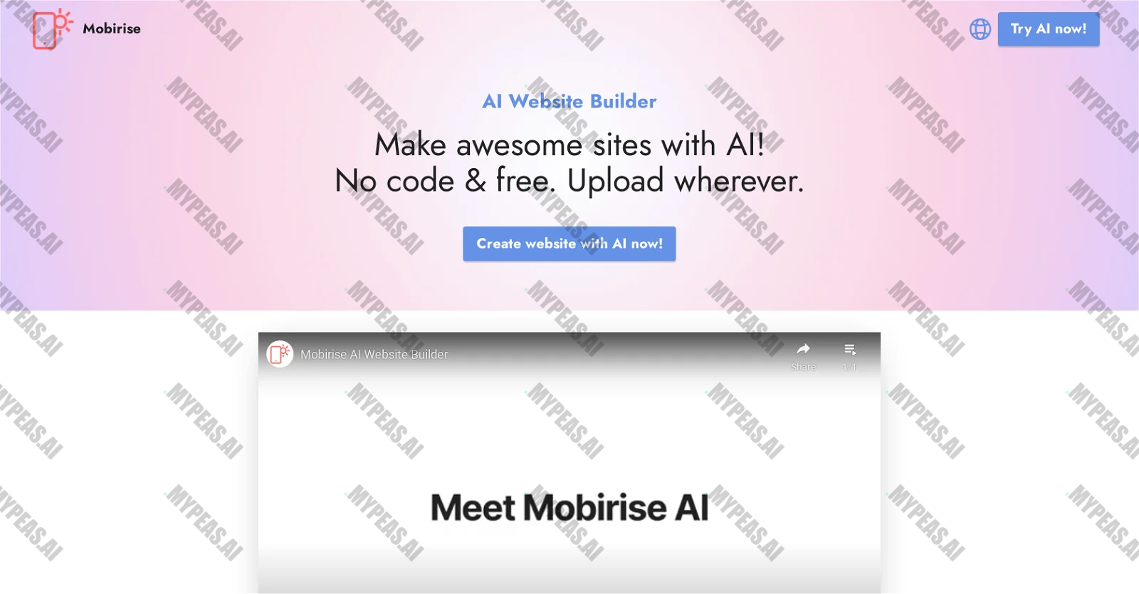 Mobirise screenshot