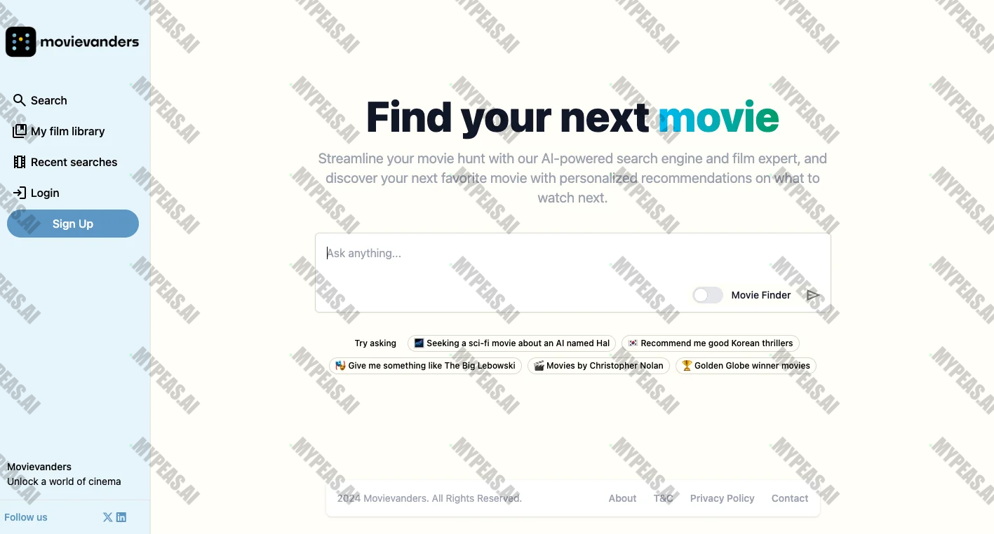 Movievanders screenshot