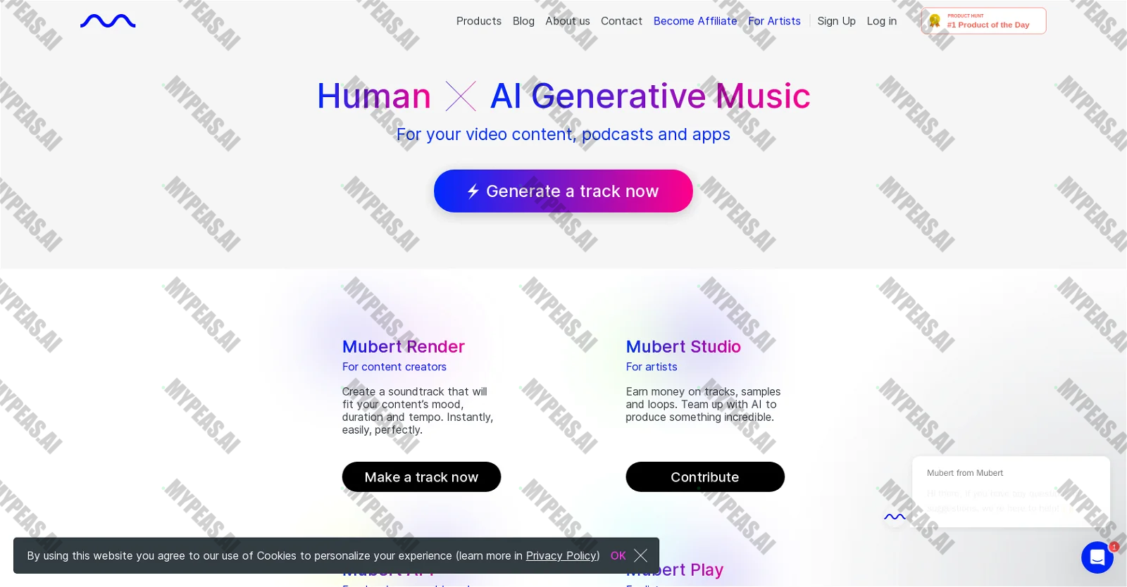 Mubert screenshot