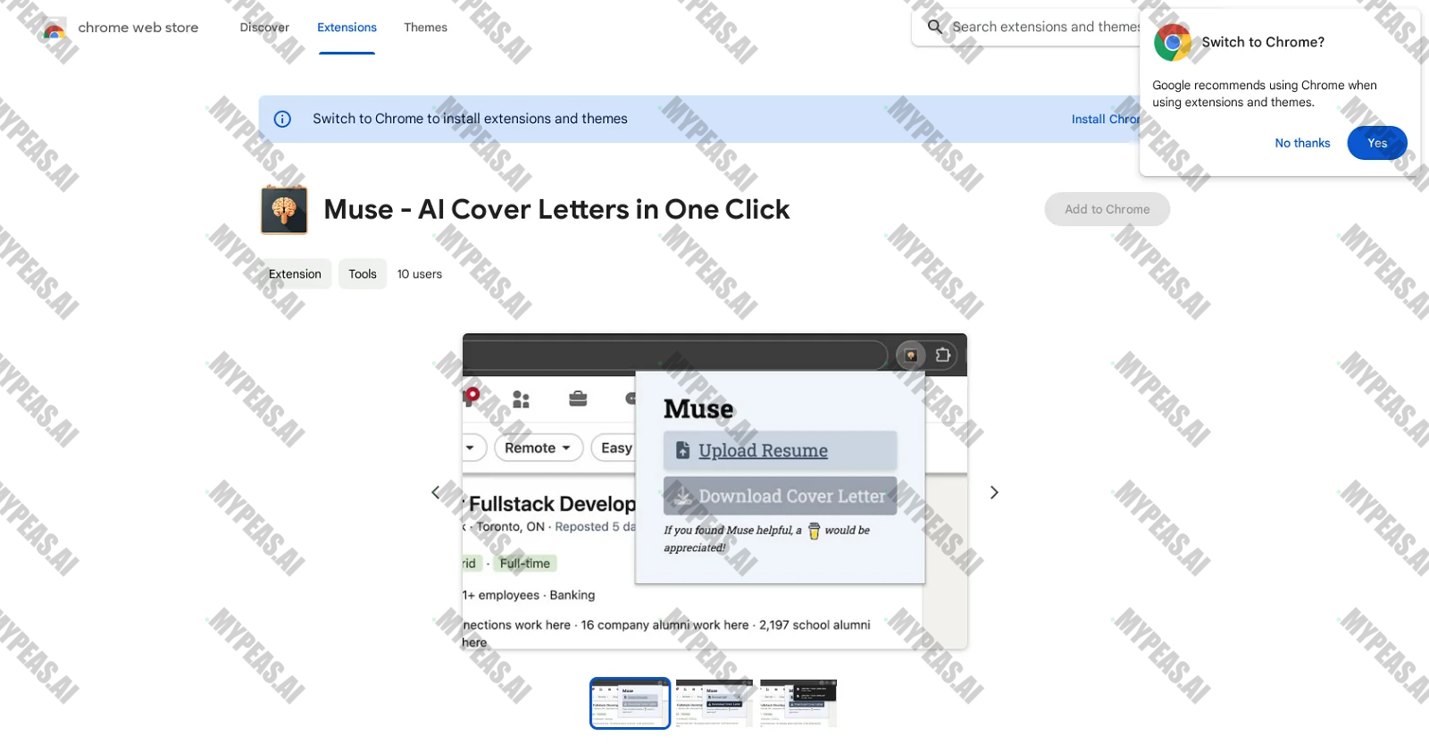 Muse - AI Cover Letters screenshot