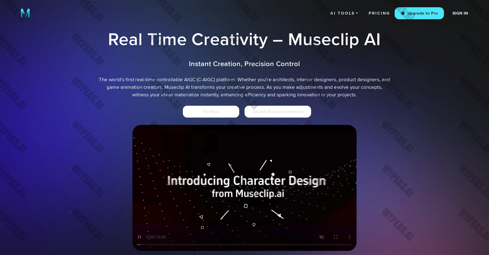 Museclip screenshot
