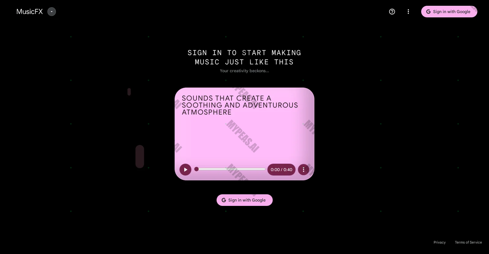 MusicFX screenshot