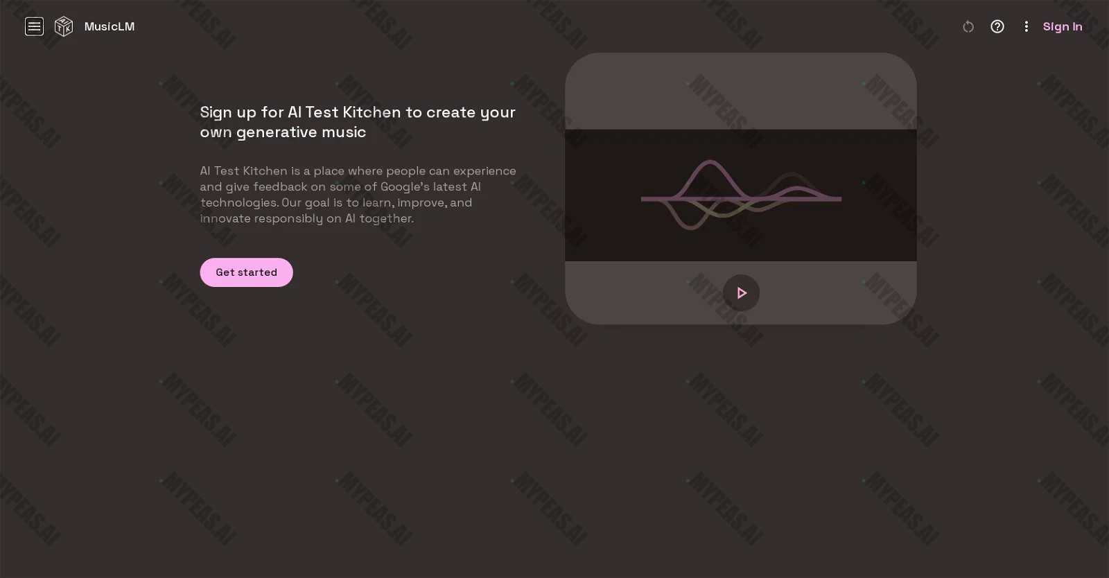 MusicLM screenshot