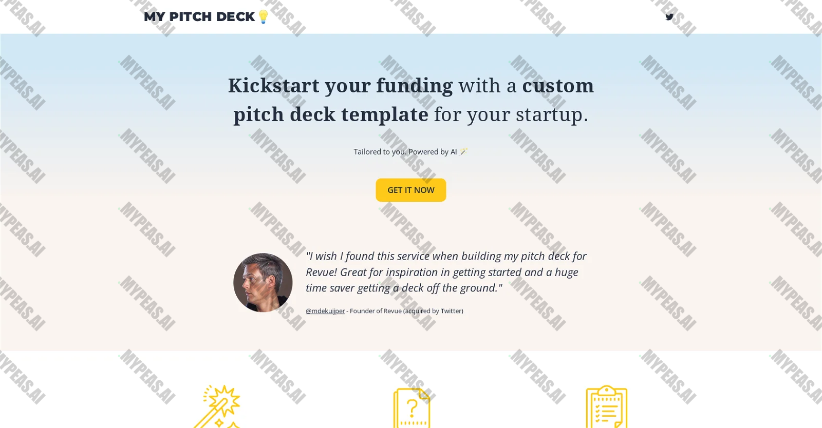 My Pitch Deck screenshot