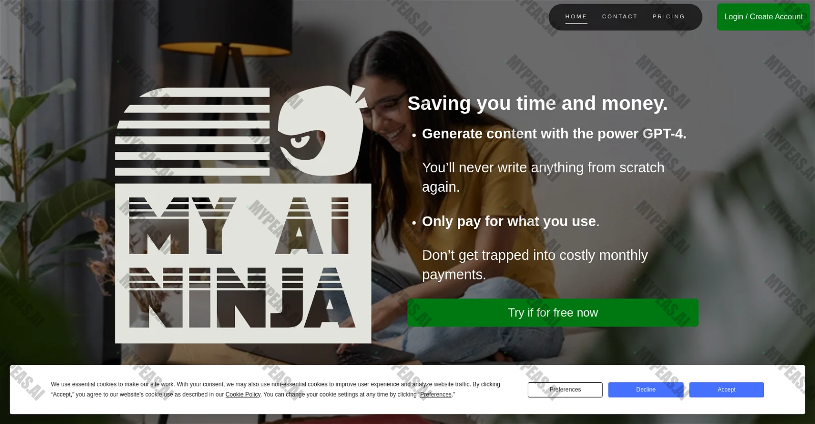 Myai.ninja screenshot