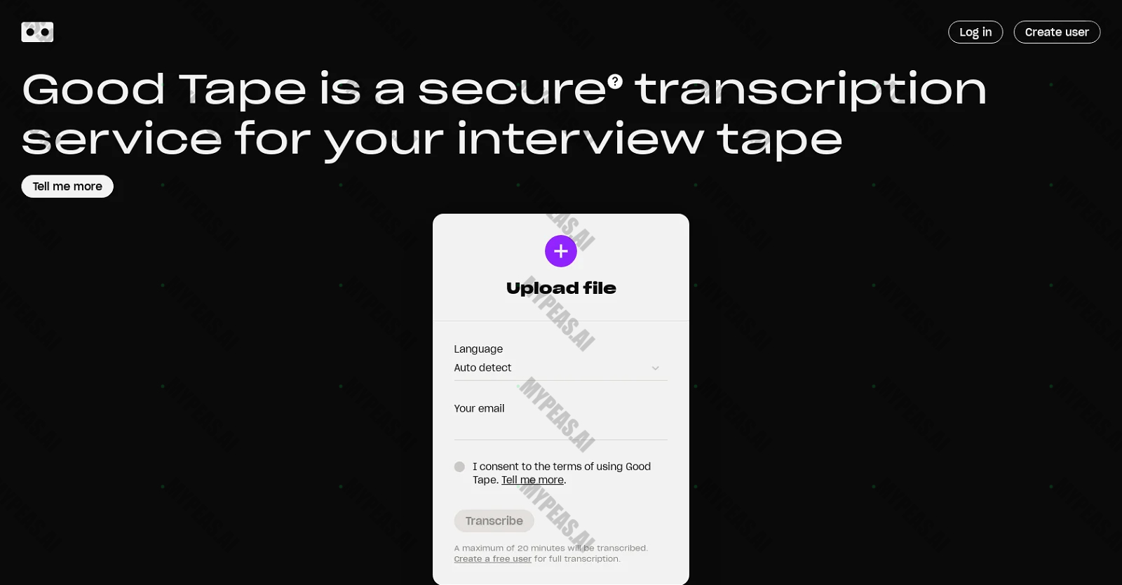 Mygoodtape screenshot