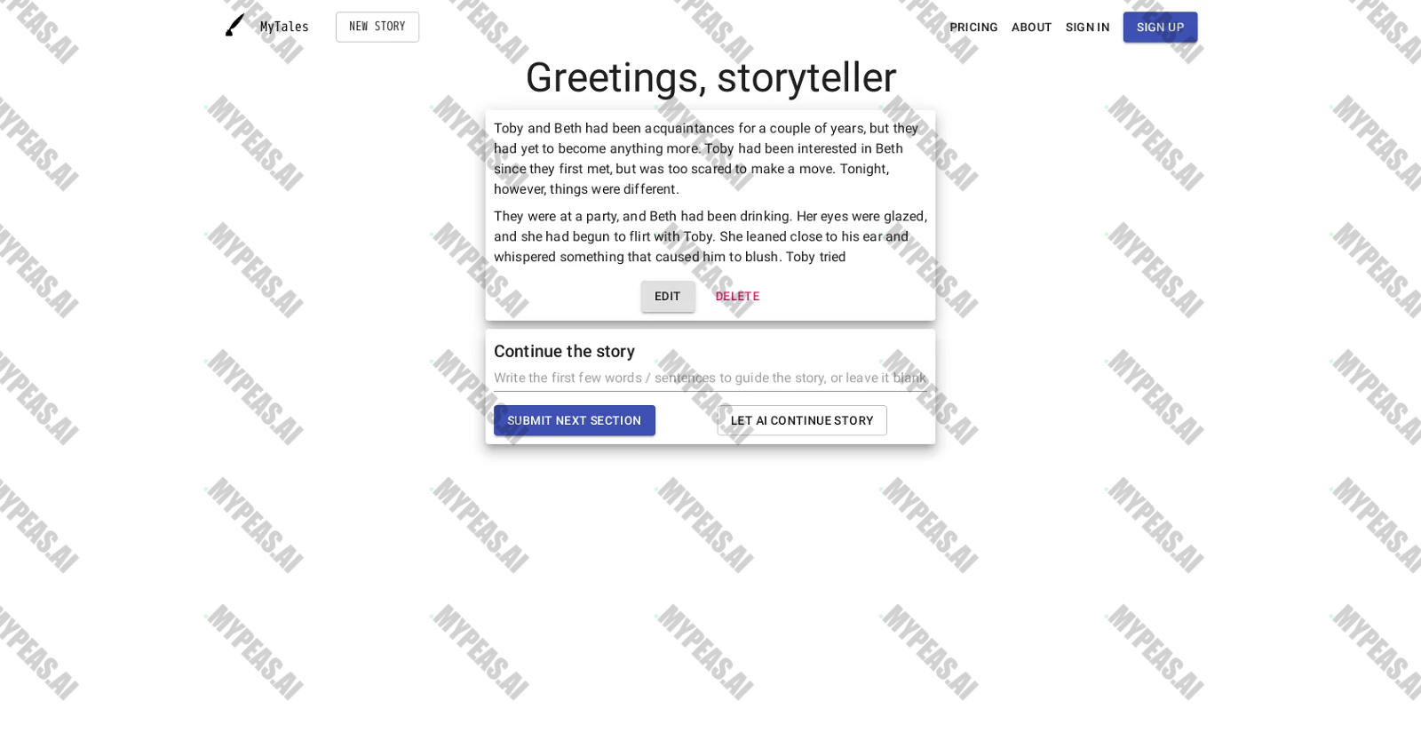 Mytales screenshot