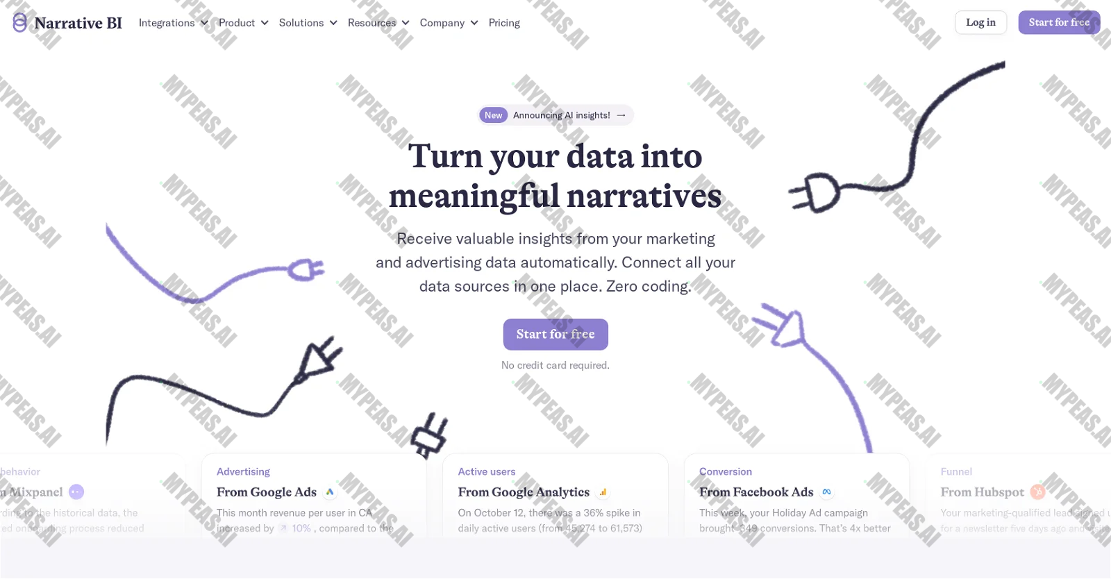 Narrative BI screenshot