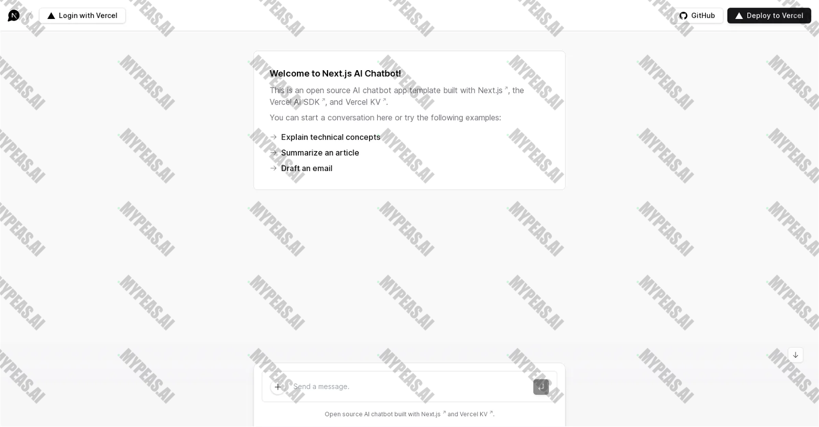 Next.js AI Chatbot screenshot