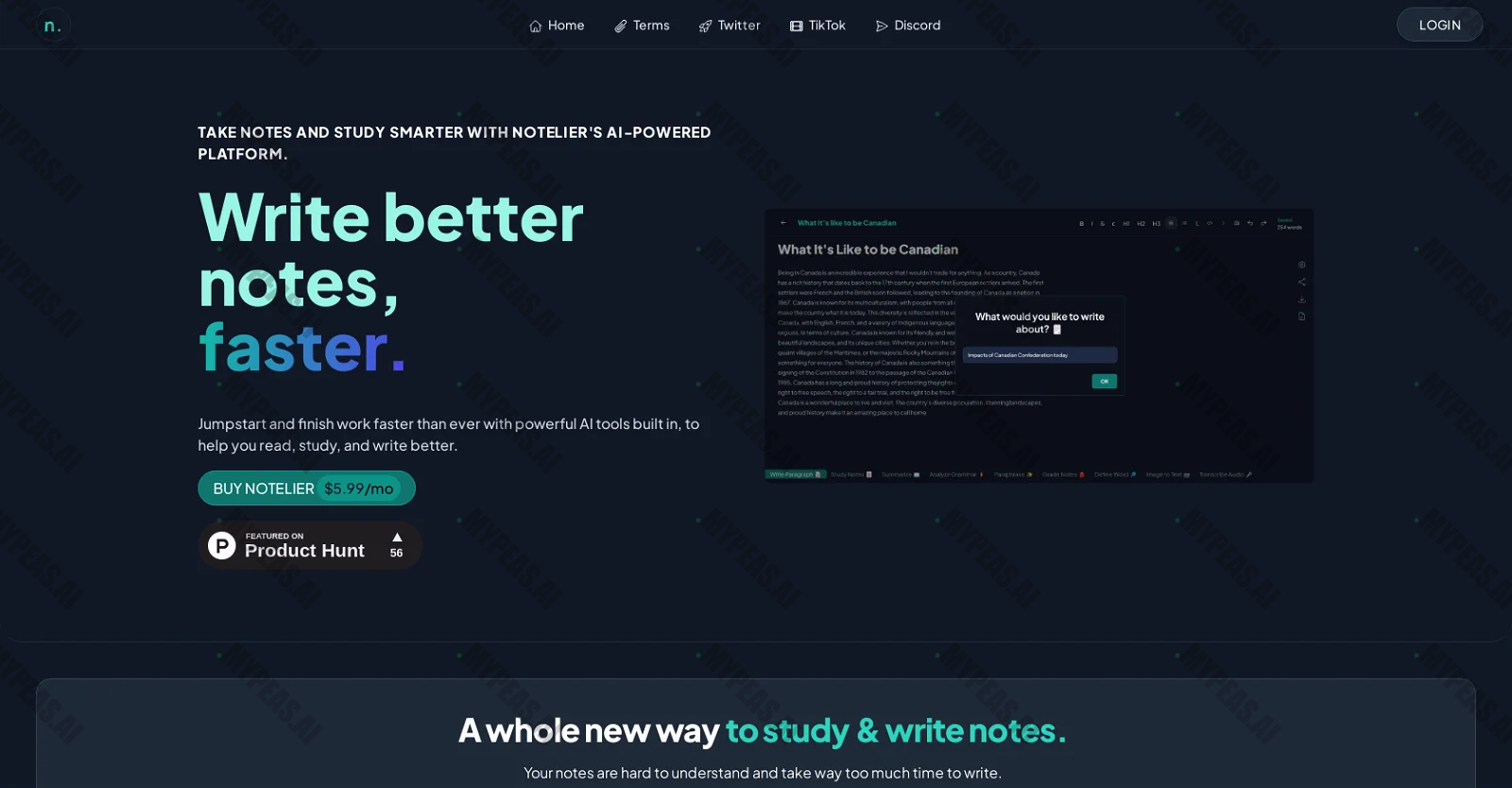 Notelier screenshot