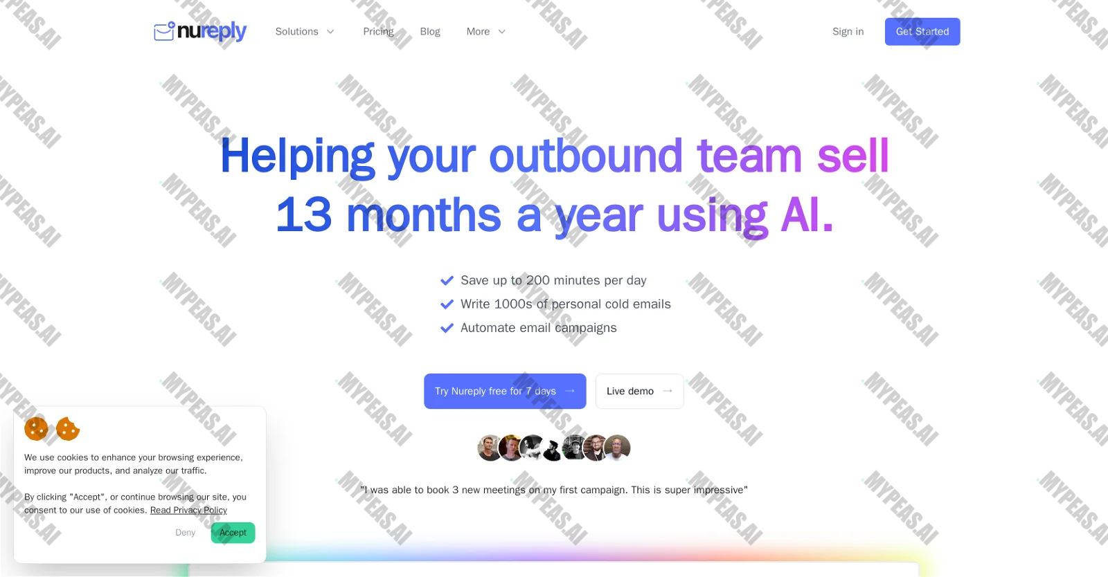 Nureply screenshot