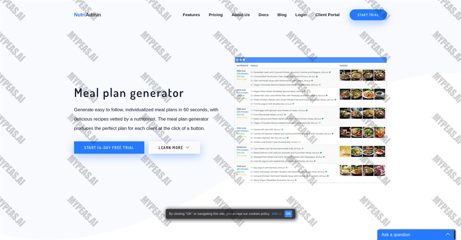 NutriAdmin screenshot