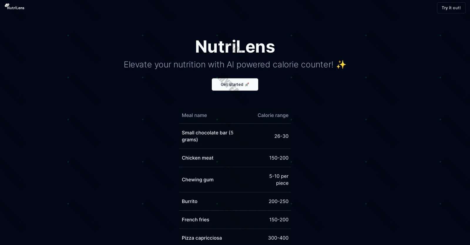 NutriLens screenshot