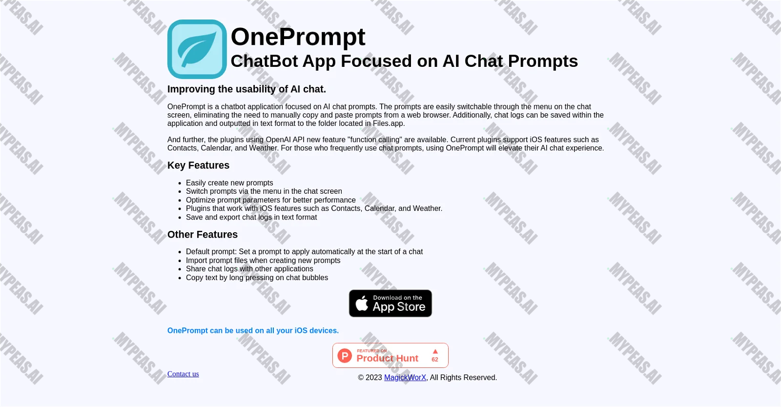OnePrompt screenshot