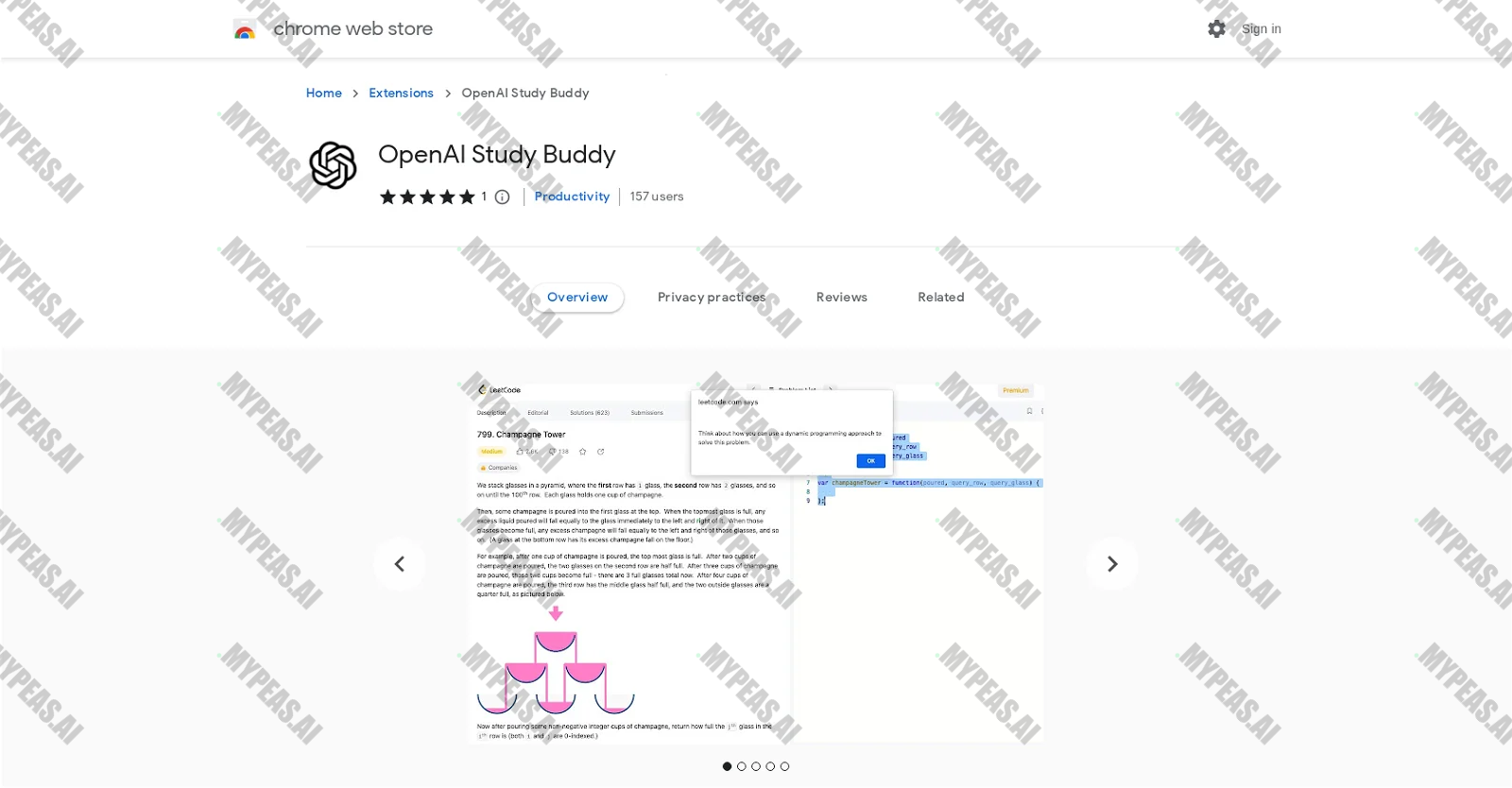 OpenAI Study Buddy screenshot