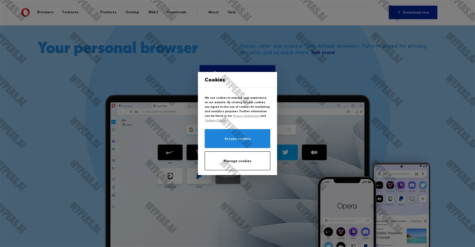 Opera AI Prompts screenshot