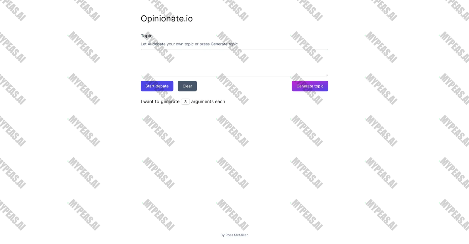 Opinionate screenshot