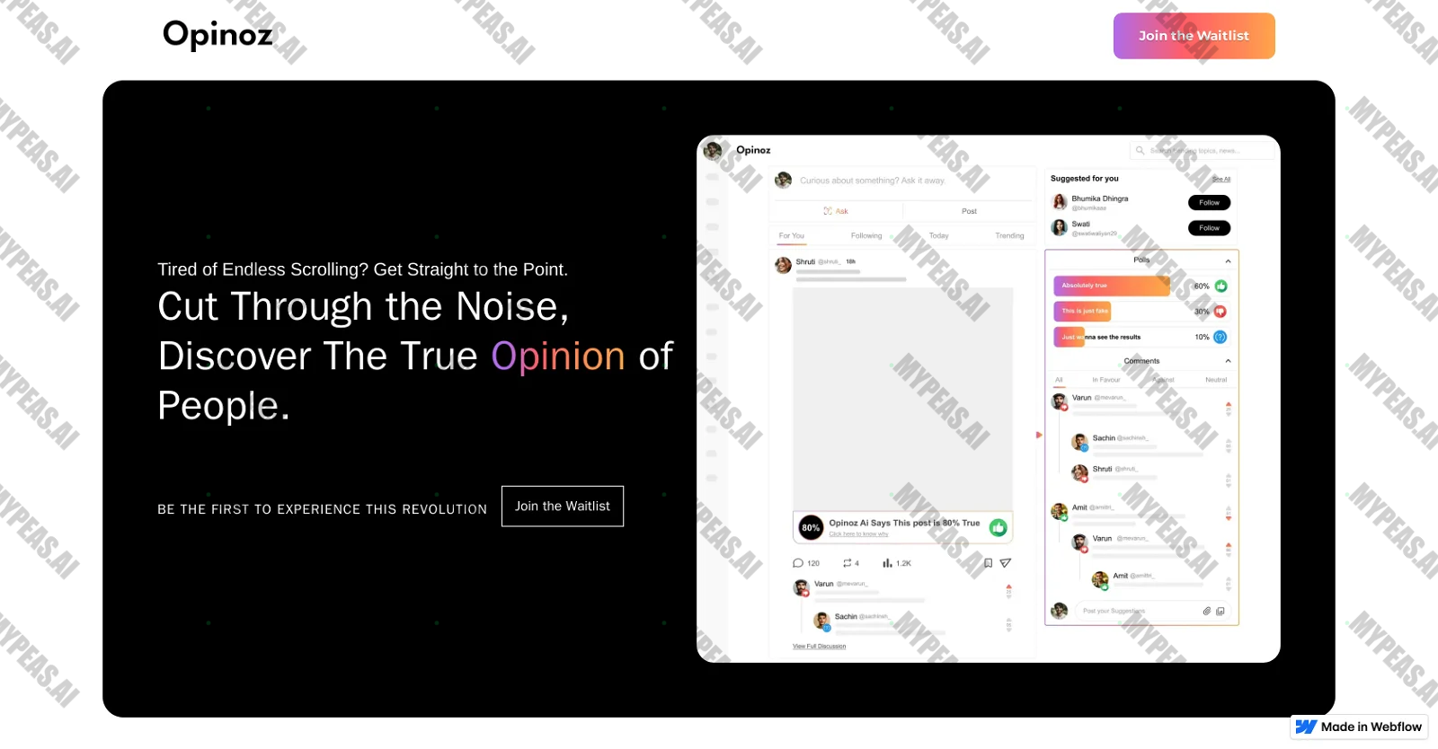 Opinoz screenshot