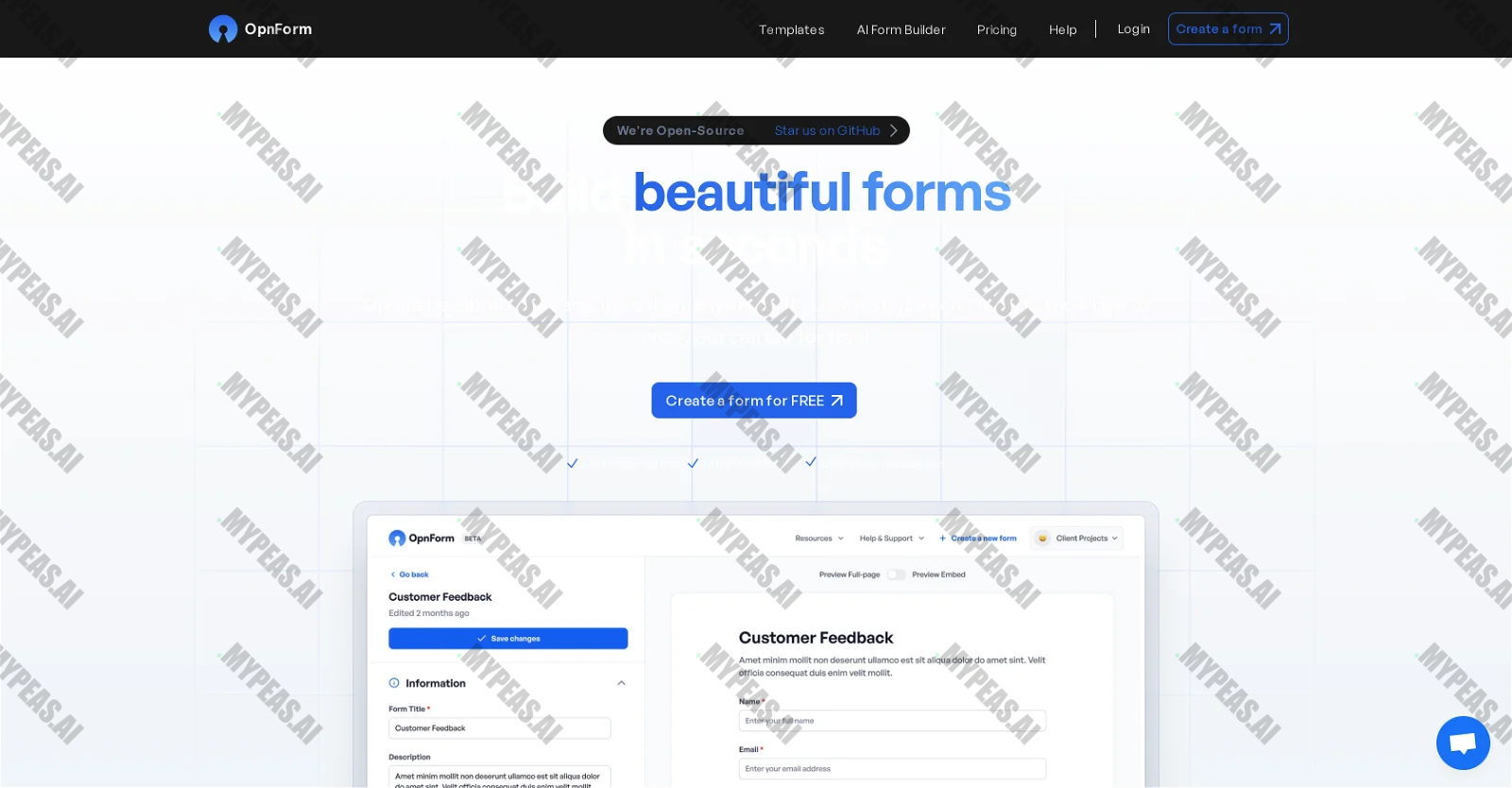OpnForm screenshot