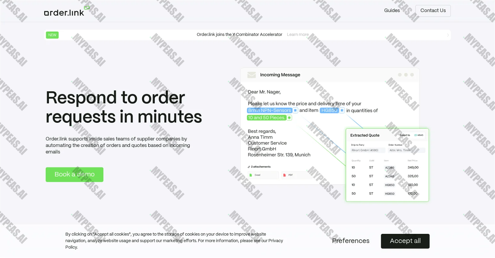 Order.link screenshot